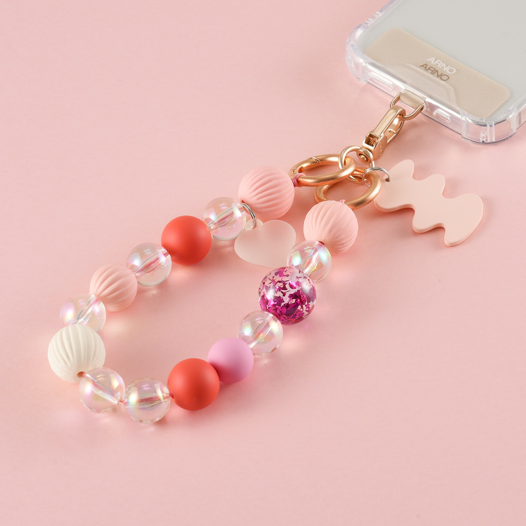 (아르노A 비즈) 19종 손목 휴대폰 스트랩 핑거 핸드 줄 끈 애니세트4 블랙포인트펄