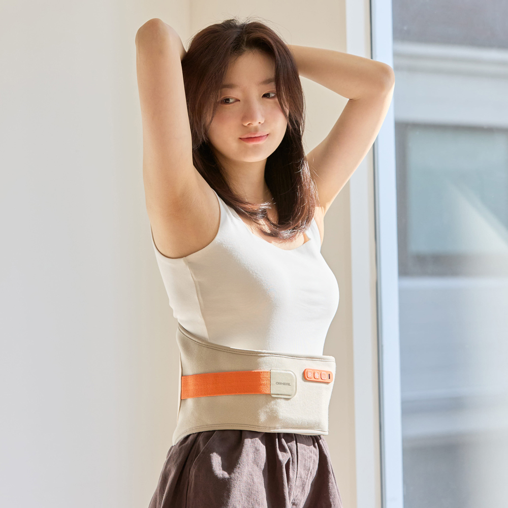 복부 온열기 찜질기 배 무선 온열기 오르힐 허리 생리통 충전식 핫 팩 패드 전기 발열 복대