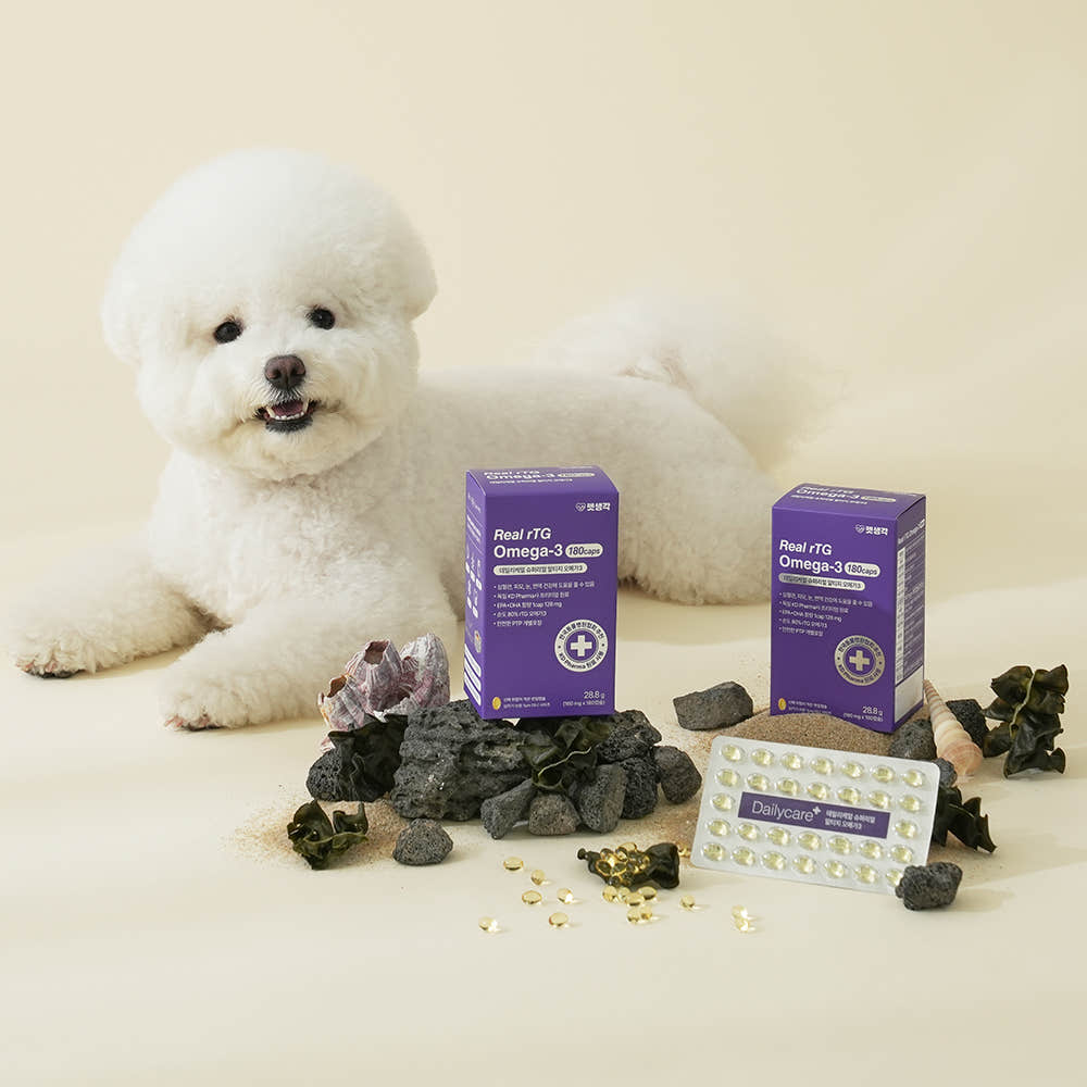 펫생각 1cm 오메가3 크기 비교