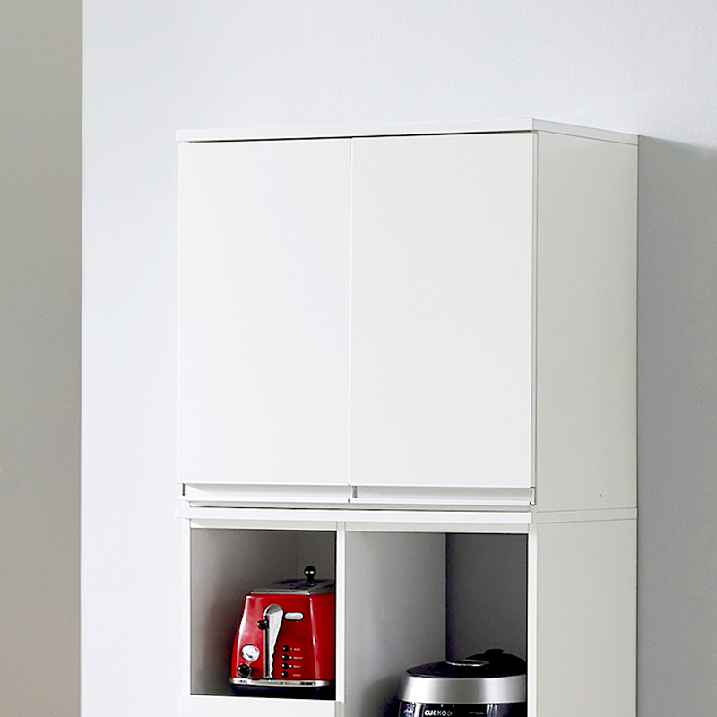 주방 수납장 다기능 렌지대 이렌지 콤보 도어상부장 팀버스리빙 (화이트)