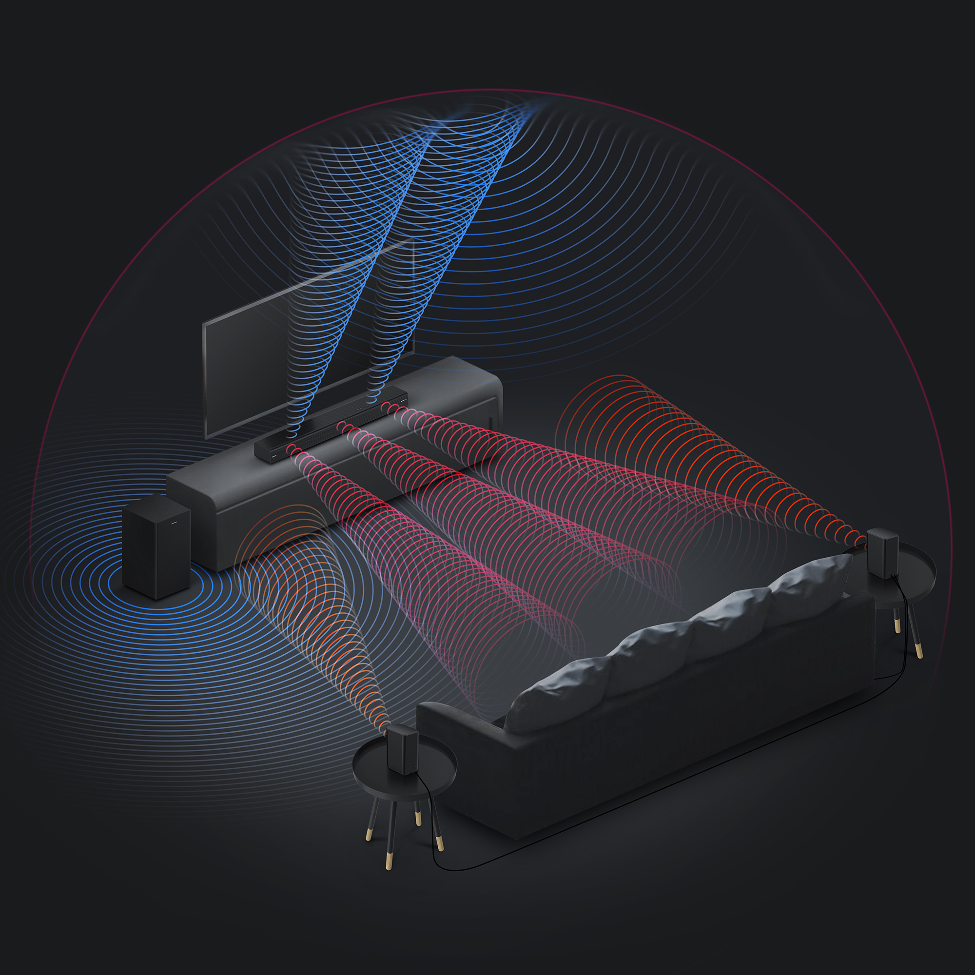 더함 360W 사운드바 돌비애트모스 홈시어터 TV 블루투스 스피커 5.1.2채널 - 상세 이미지 4