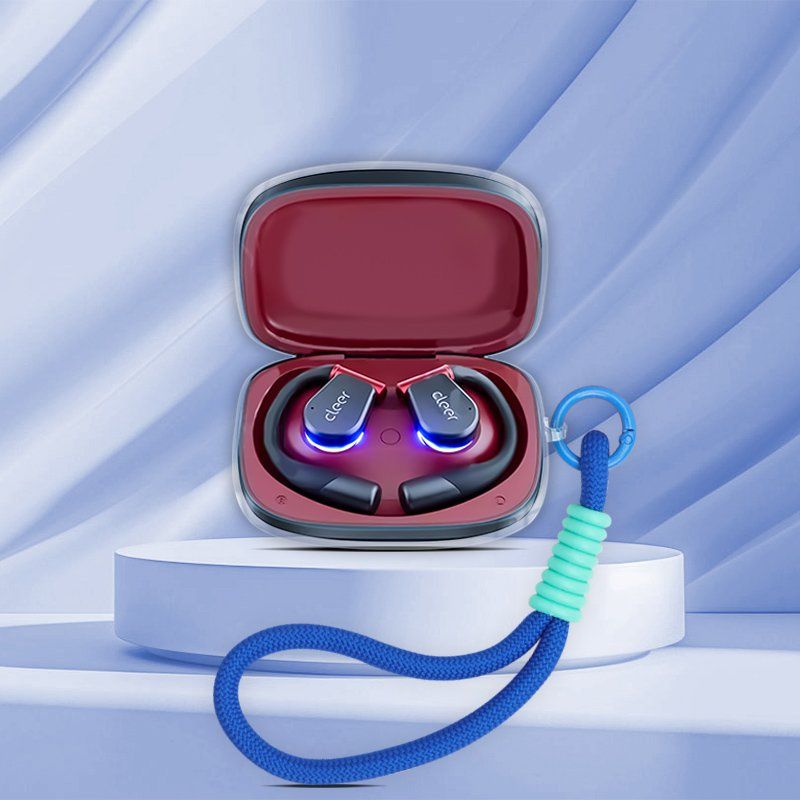 Cleer Arc 3Pro 무선 Bluetooth 헤드셋 보호 케이스 방지 초대형 투명한 소프트 고무 쉘 단순 브레이드 짧은 밧줄 Arc3 오픈 헤드 세트 투명 - 상세 이미지 3