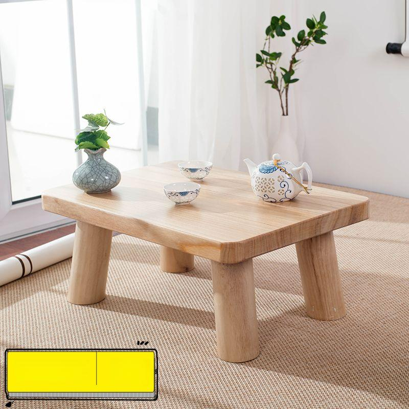 핸드메이드 원목 좌식 티테이블 거실 테이블 원형 탁자 작은 사이즈 36x36x22 cm 차콜 색상 집회 - 상세 이미지 5