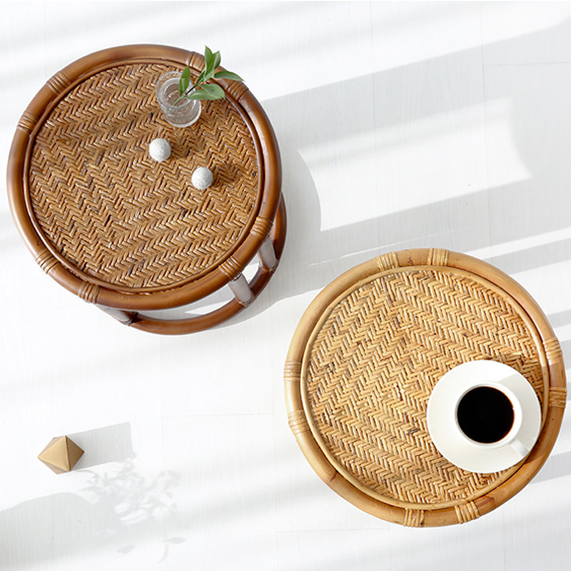 LOTTAN 원형 사이드테이블 D40 라탄 내추럴 8956.7505