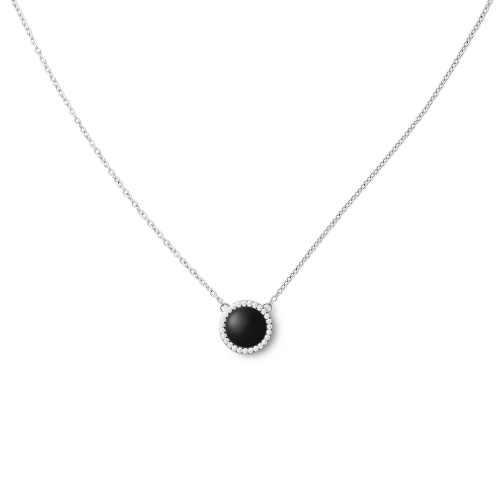다니엘 웰링턴 AUDREY NECKLACE BLACK AGATHE 큐빅 팬던트 목걸이 - 상세 이미지 2