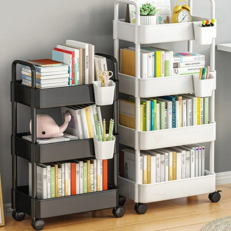 이동식 트롤리 3단 선반 카트 수납함 서빙용 정리대