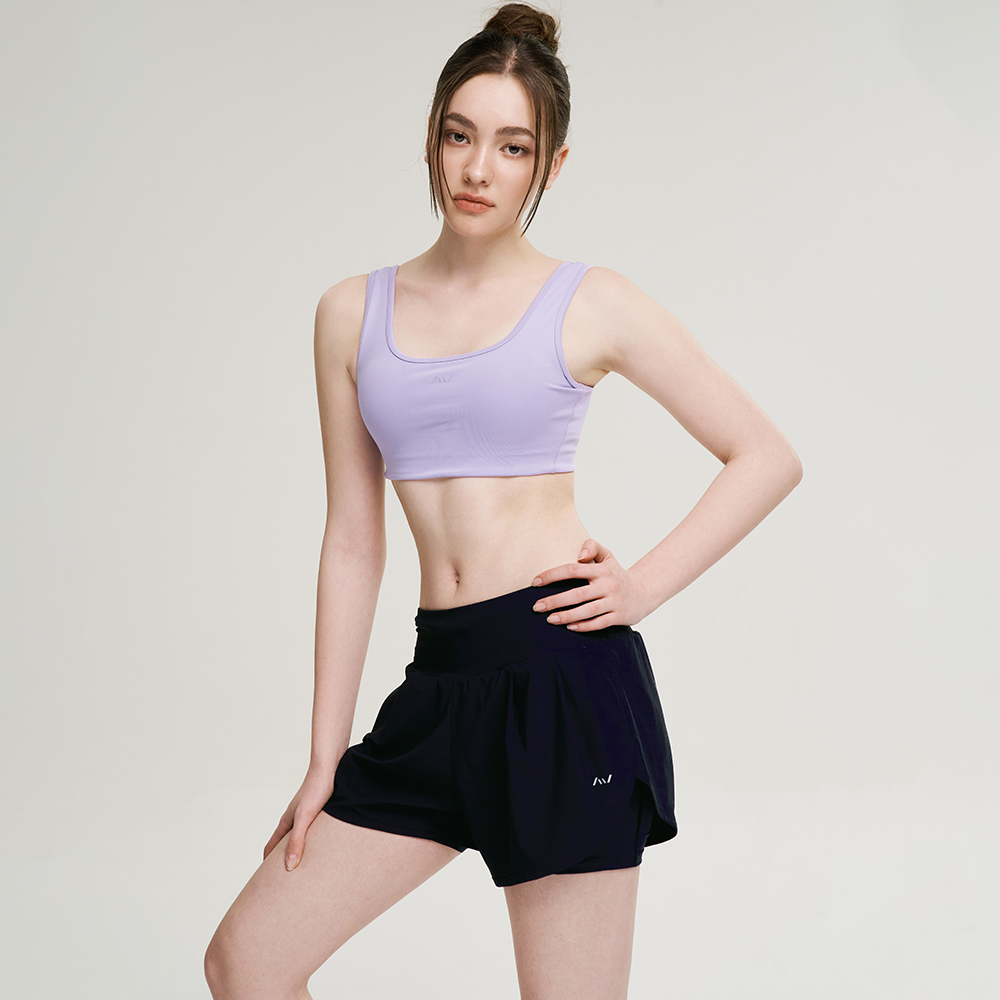 여성 에어쿨링 러닝 반바지 워터 운동복 짐웨어 등산 퍼포먼스 2in1 쇼츠 블랙 - 상세 이미지 4