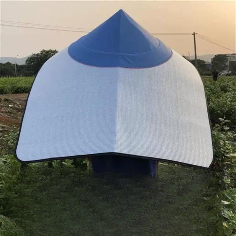 돗자리모자 자외선차단 농사 작업모자 접이식 밭일 차양 B51-단층 모자 커버 70cm S 54-56cm - 상세 이미지 3