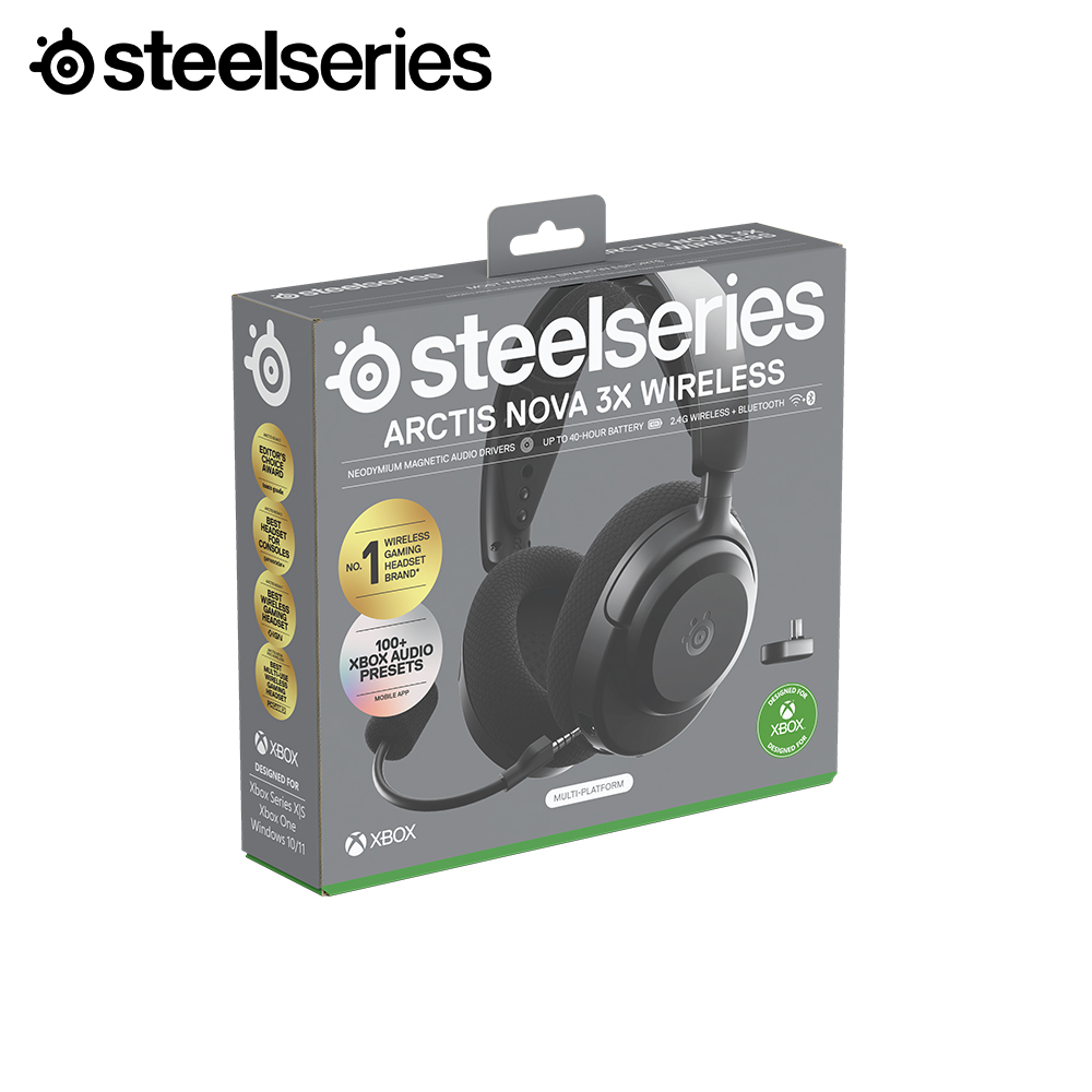 스틸시리즈 Arctis Nova 3X 무선 게이밍 헤드셋 블랙 이미지 6