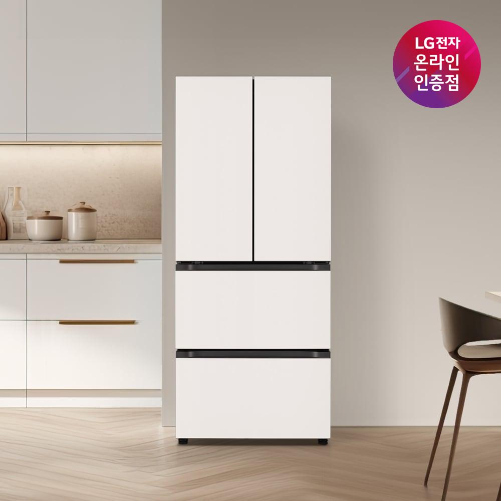 [최대혜택가 153만원대][도착보장]LG 오브제스탠드형 김치냉장고 402L(베이지/메탈)