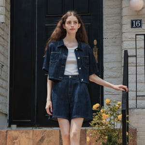 [제로스트릿] 썸머 데님 반팔 셔츠 SUMMER DENIM SHORT S... 착용 후기 | 사이즈/핏 총정리 - 상품 이미지 1