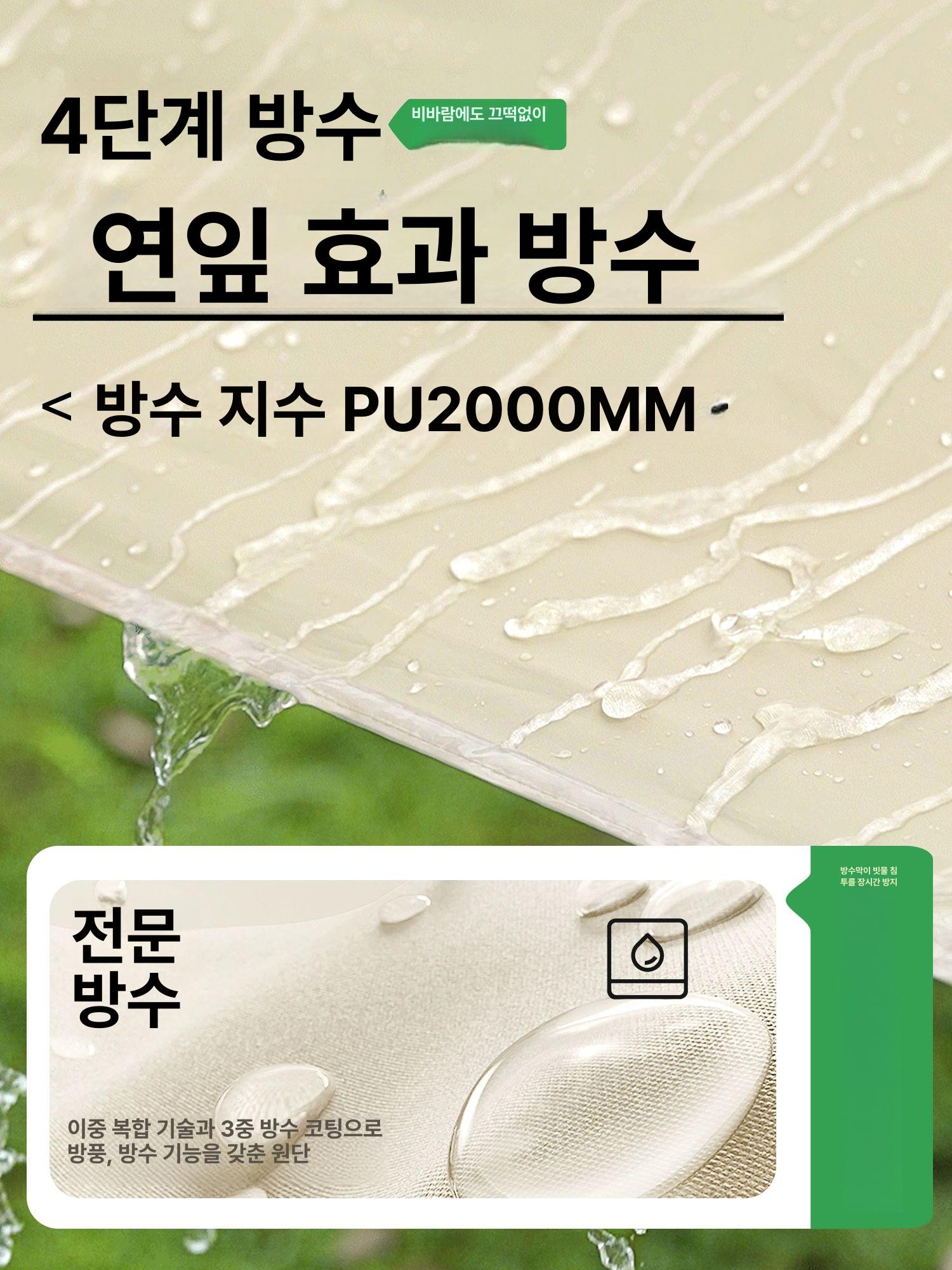 3초 원터치 텐트 1인용 경량 자동 캠핑 백패킹 방수 야외용 두문두창방수매트 이미지 6