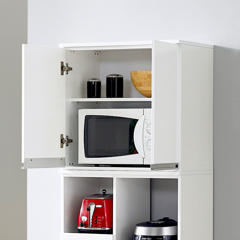 주방 수납장 다기능 렌지대 이렌지 콤보 도어상부장 팀버스리빙 (화이트)