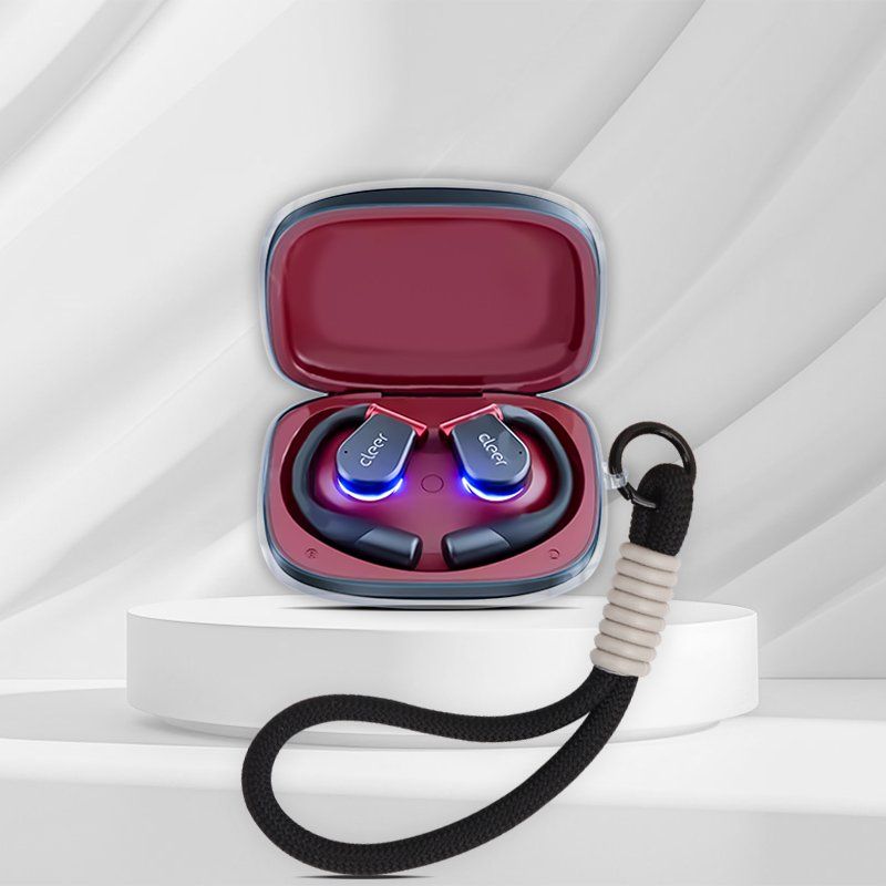 Cleer Arc 3Pro 무선 Bluetooth 헤드셋 보호 케이스 방지 초대형 투명한 소프트 고무 쉘 단순 브레이드 짧은 밧줄 Arc3 오픈 헤드 세트 투명 - 상세 이미지 2