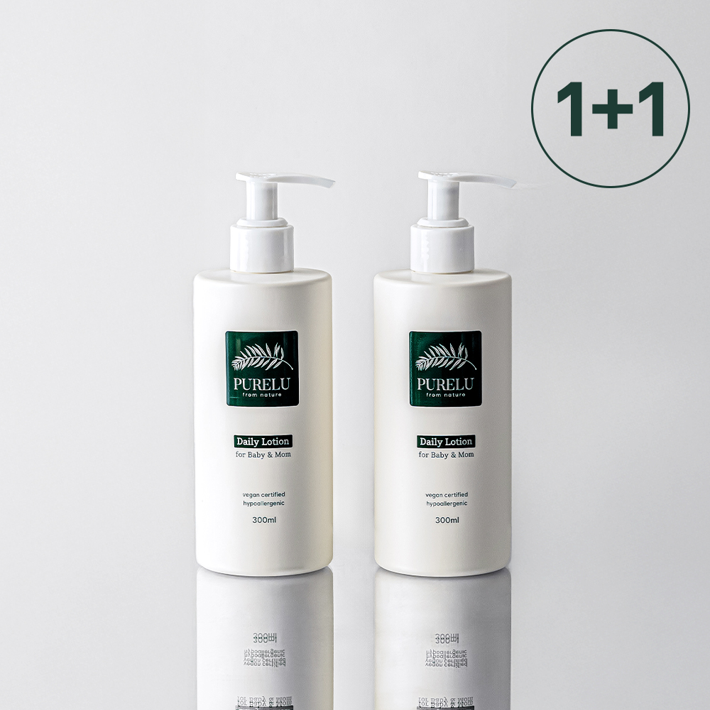 퓨어루 아기 로션 신생아 베이비 유아 키즈 어린이 수딩 무향 비건 바디 300ml, 2개
