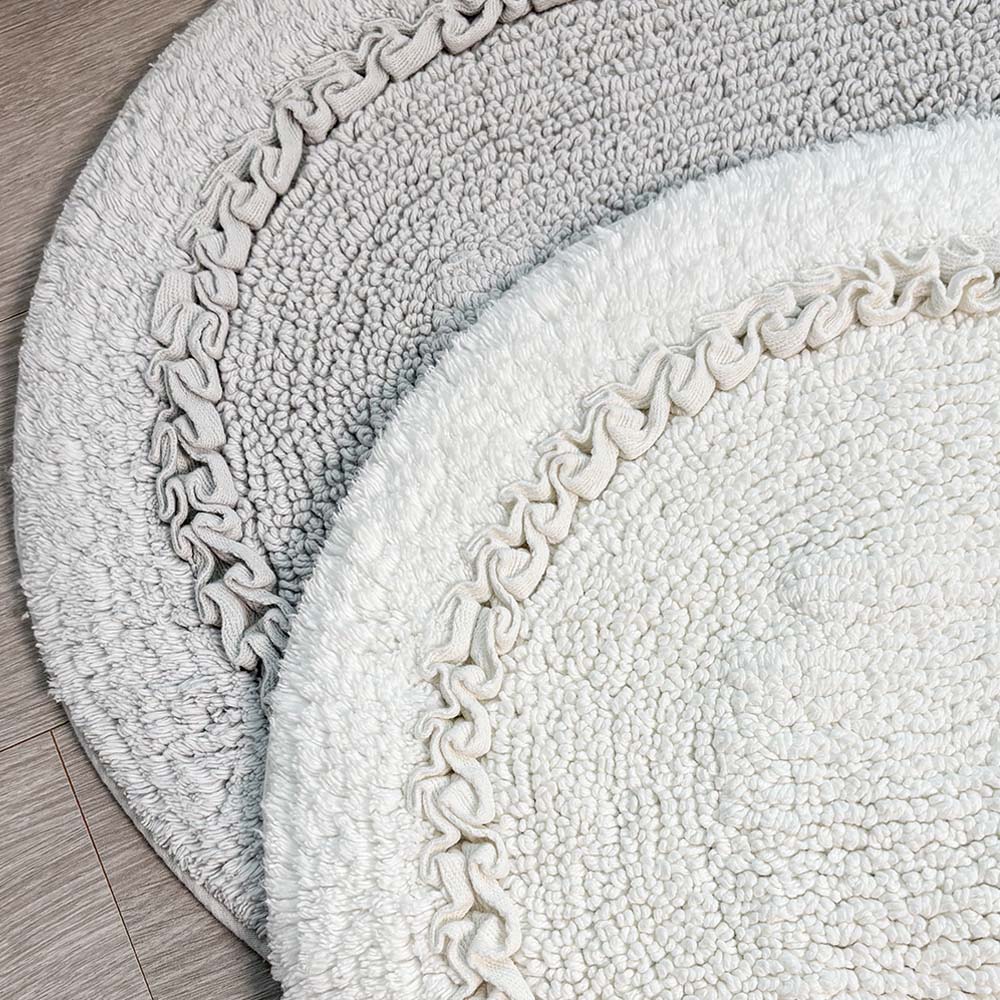 순면 발매트 타원 레이스 화장실 욕실 발매트