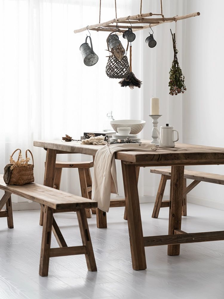 빈티지테이블 우드슬랩 식탁 올드 업소용 프렌치 모던 목재 색상