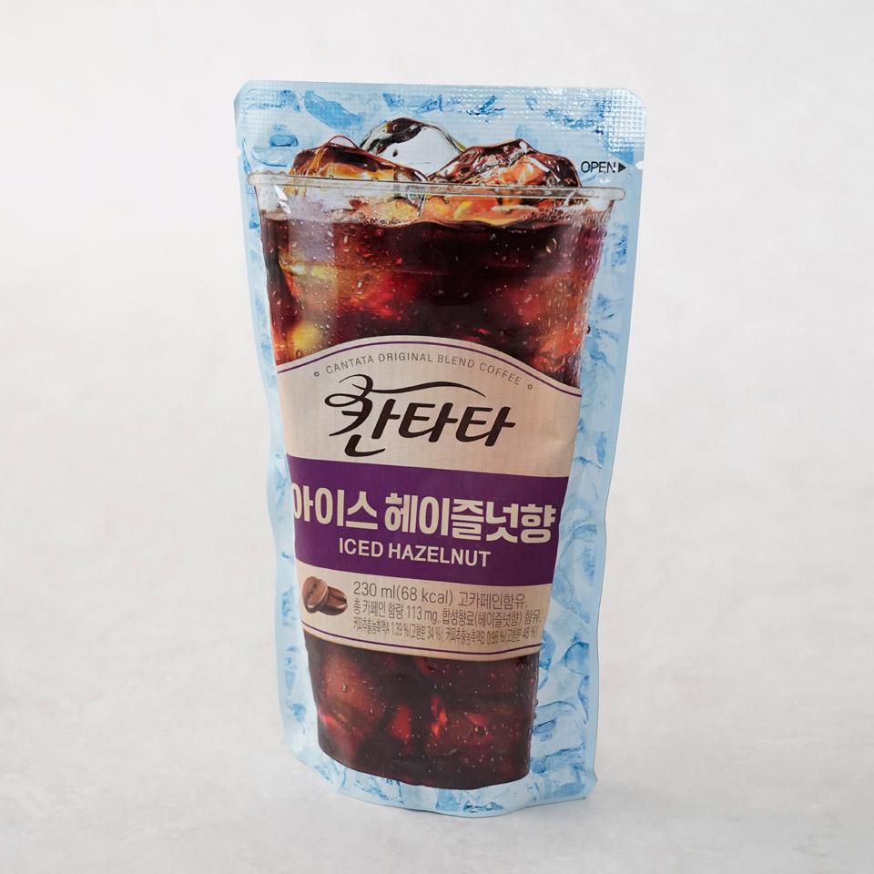 메가마트 롯데칠성 칸타타 아이스 헤이즐넛 파우치 230ml - 상세 이미지 2
