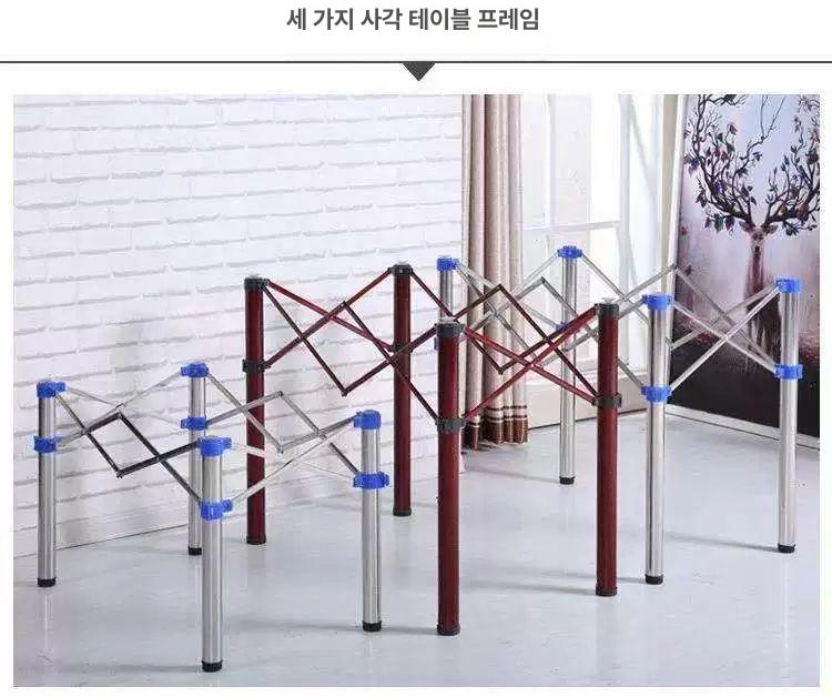 석고받침대 접이식 작업대 자바라 프레임 스테인레스테이블 회색 30cm 높이 원관 공식 표준형 - 상세 이미지 5
