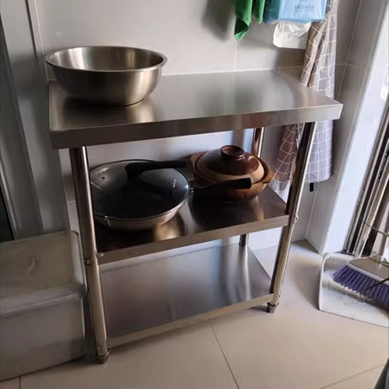 주방 보조 테이블 조리대 이동식 확장형 베이킹 간이 두꺼운 스테인리스 30cmx50cmx80cm 1층 - 상세 이미지 4