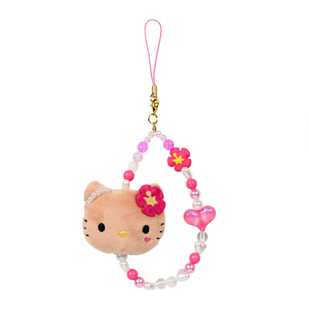 산리오 SANRIO 키홀더 페이스 마스코트 스트랩(태닝) 헬로키티 키링 217891