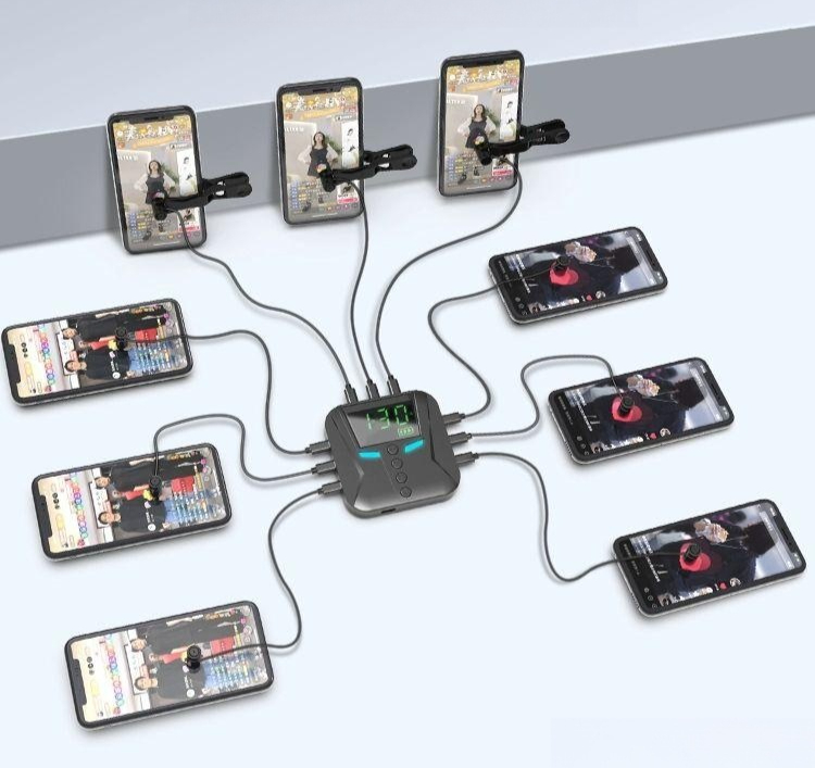 자동 휴대폰 터치기 액정 콜잡이 배달대행 휴대폰 오토 USB 1헤드 전원 사용 가능 균일사이즈 - 상품 이미지