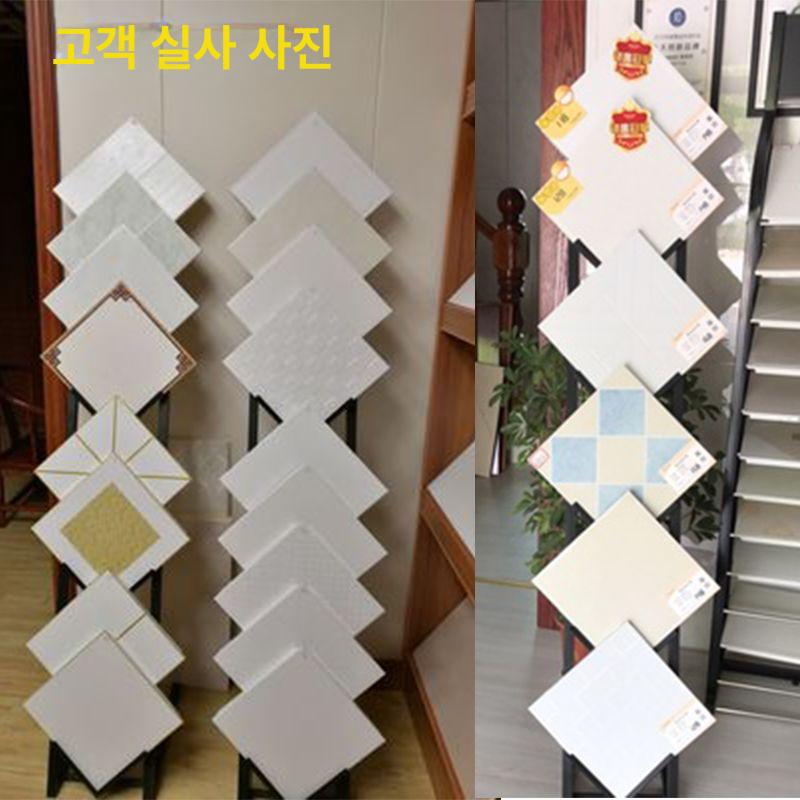 타일 샘플 거치대 견본 전시대 디피 석재 300x300 V자형 브라켓 단면 - 상세 이미지 4