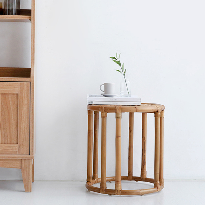 LOTTAN 원형 사이드테이블 D40 라탄 내추럴 8956.7505