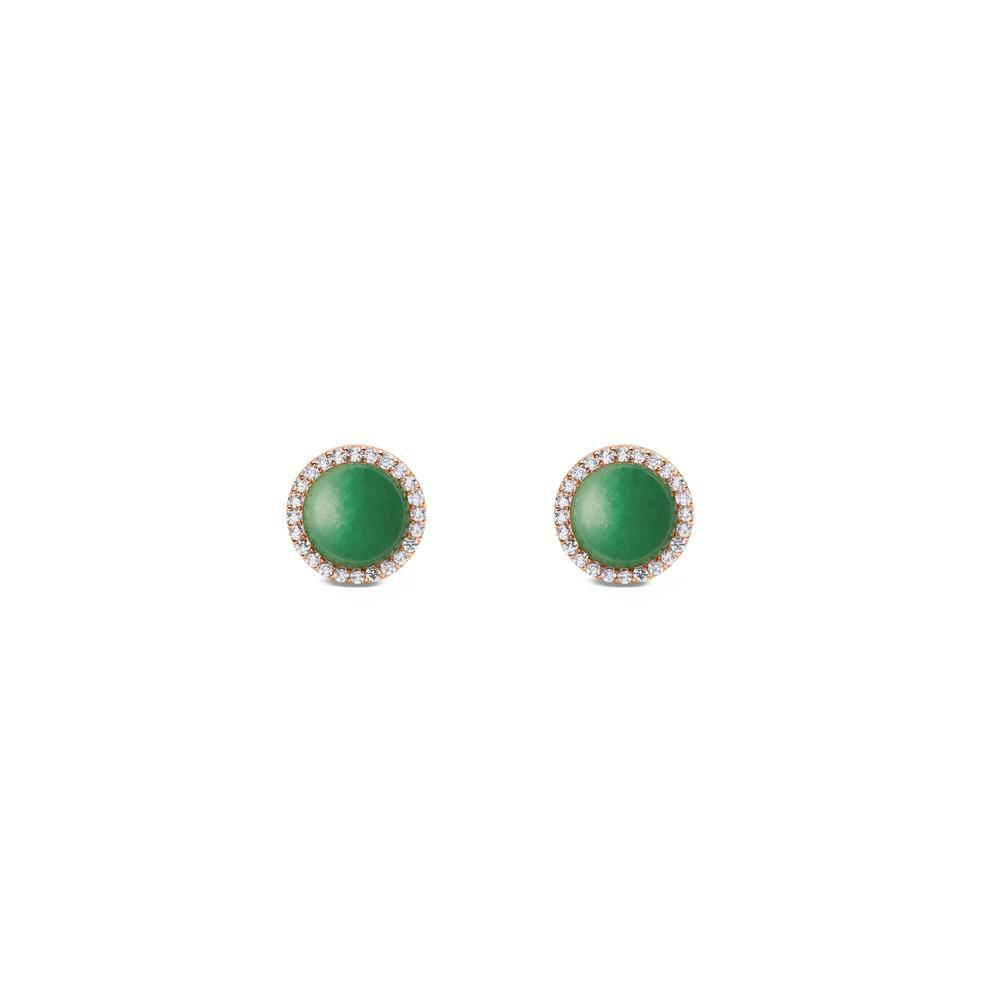 다니엘 웰링턴 AUDREY EARRINGS JADE 원석 패션 큐빅 데일리 귀걸이 - 상품 이미지