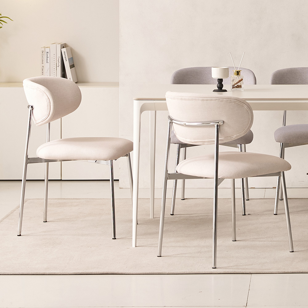 제이픽스 니케 패브릭 디자인 체어 카페 인테리어 철제 식탁 의자