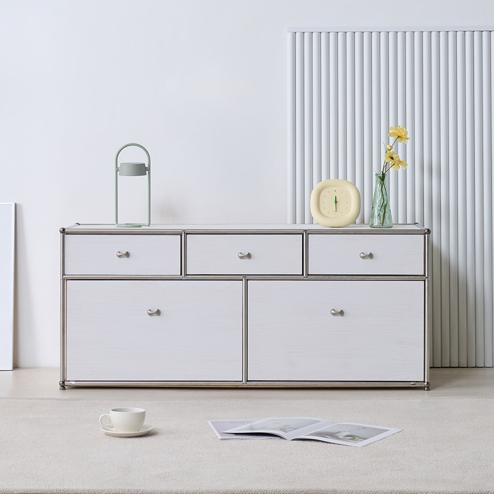 동서가구 오보에 원목 거실장 1200, 화이트