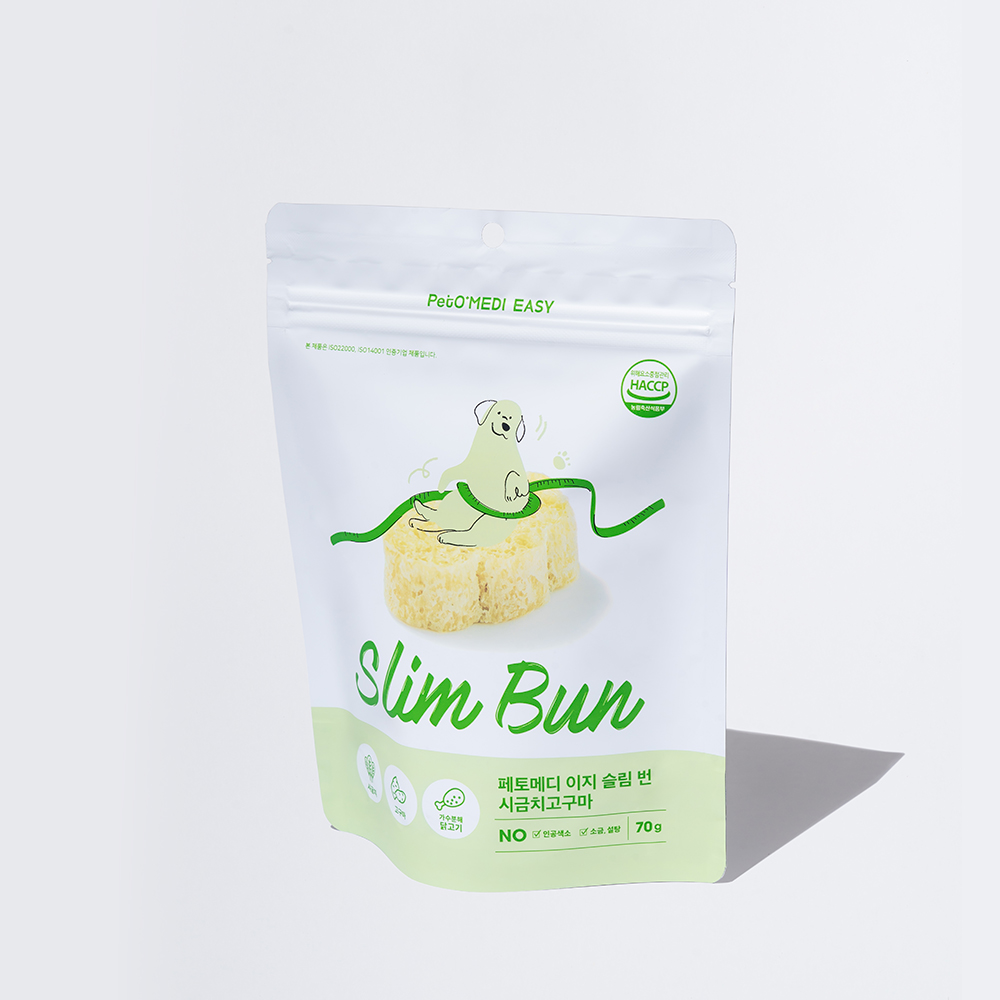 페토메디 강아지 간식 다이어트 이지슬림번 시금치고구마, 70g, 1개 - 상품 이미지