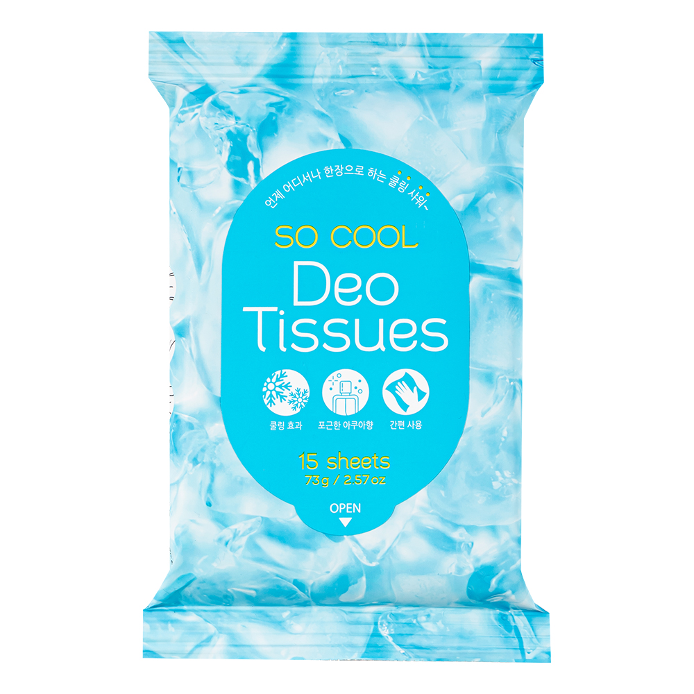 프레티 쏘 쿨 데오 데오 드란트 티슈 15매입 73g, 1개
