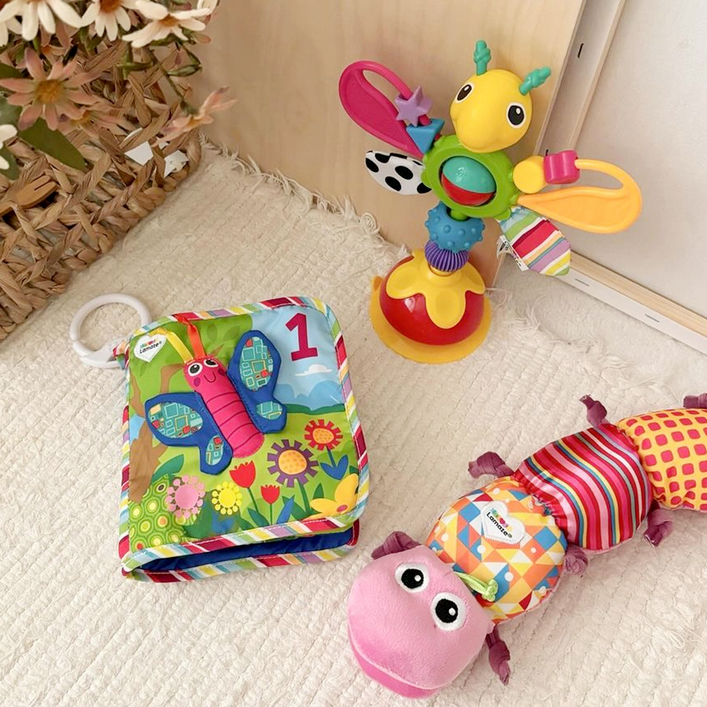 라마즈 핑크 선물 세트 국민 애벌레 출산 신생아 돌 백일 선물 아기 장난감 헝겊책 촉감책