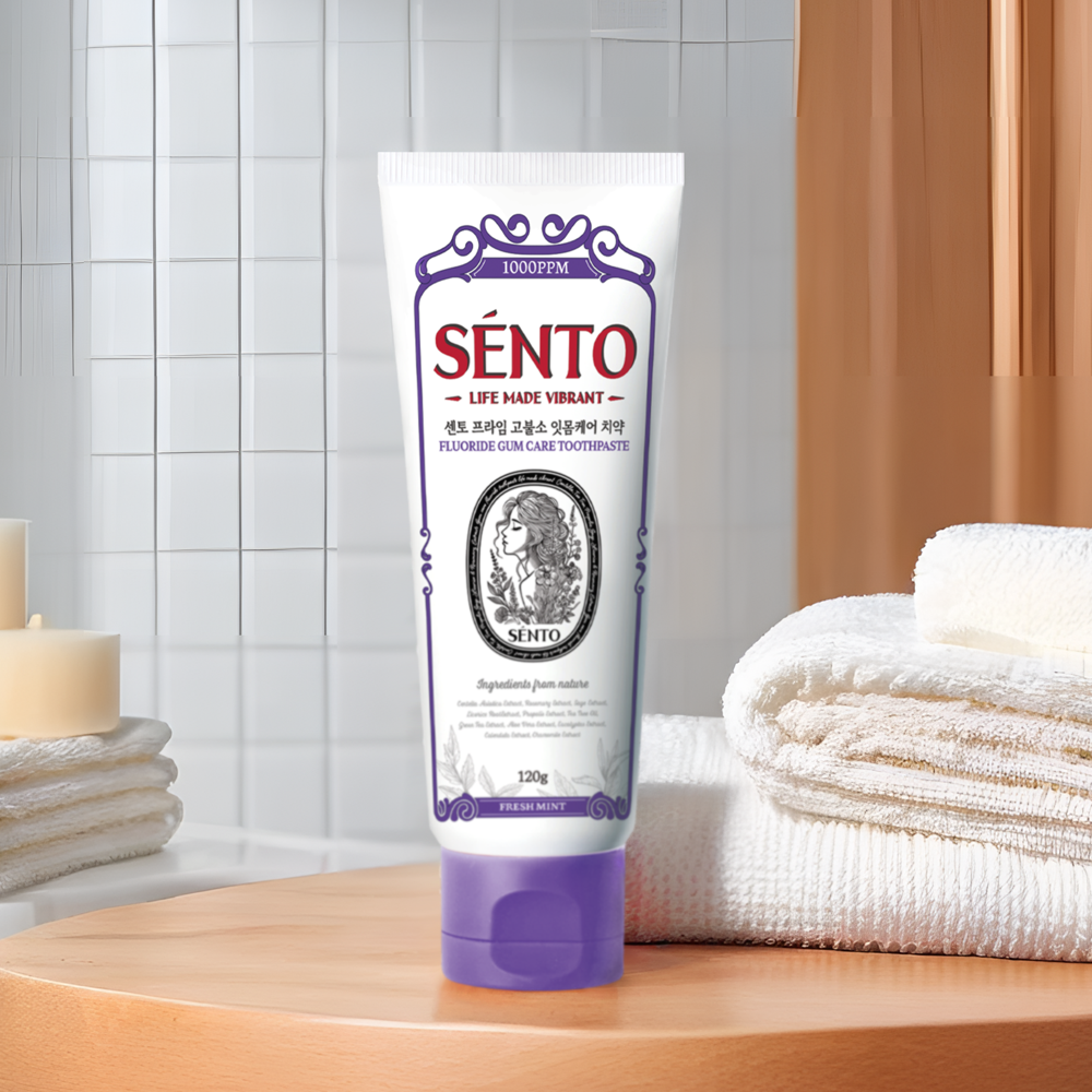 센토 프라임 고불소 잇몸케어 치약 프레쉬민트향 120g, 8개 이미지 6