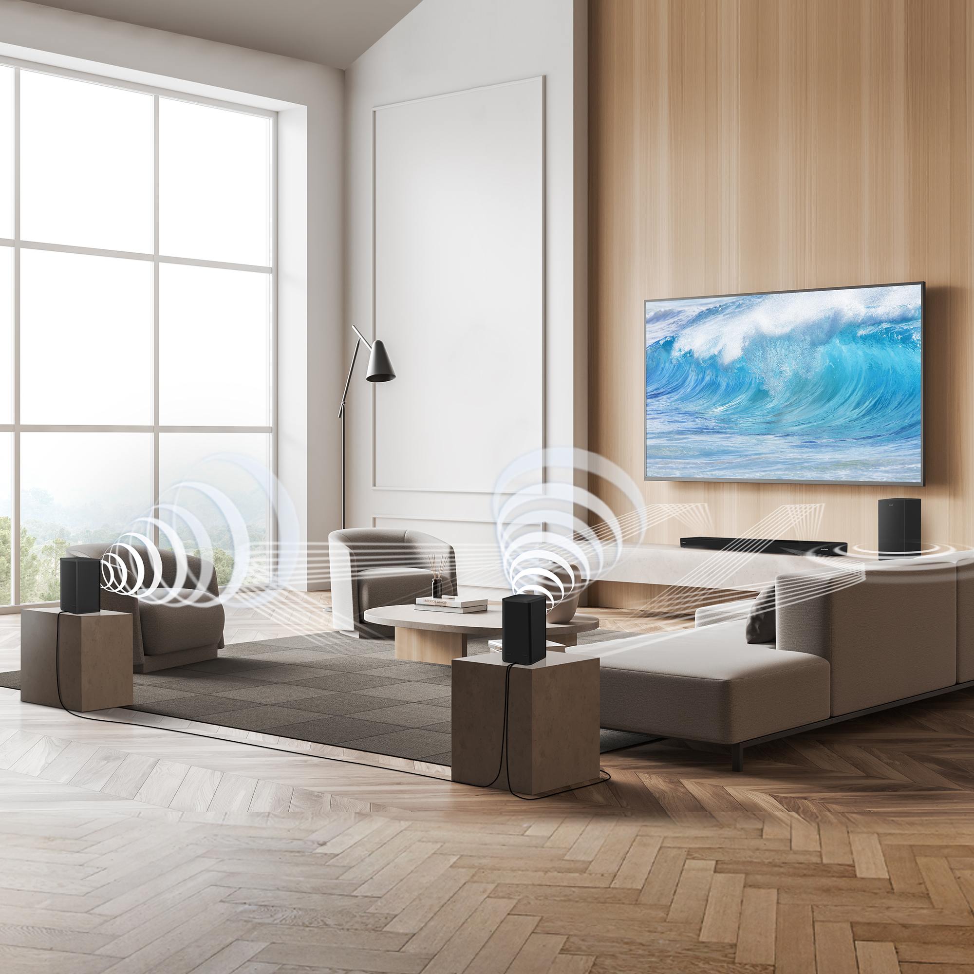 더함 360W 사운드바 돌비애트모스 홈시어터 TV 블루투스 스피커 5.1.2채널 - 상세 이미지 5