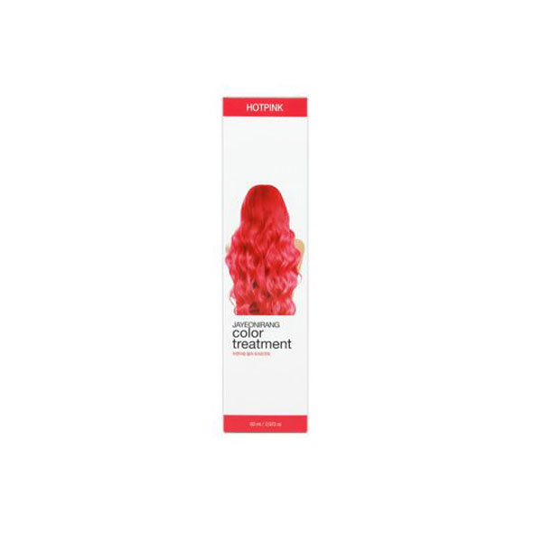핫핑크 색상 자연이랑 컬러 트리트먼트 60ml 간편하고 빠르게 컬러체인지 셀프염색약 - 상세 이미지 2