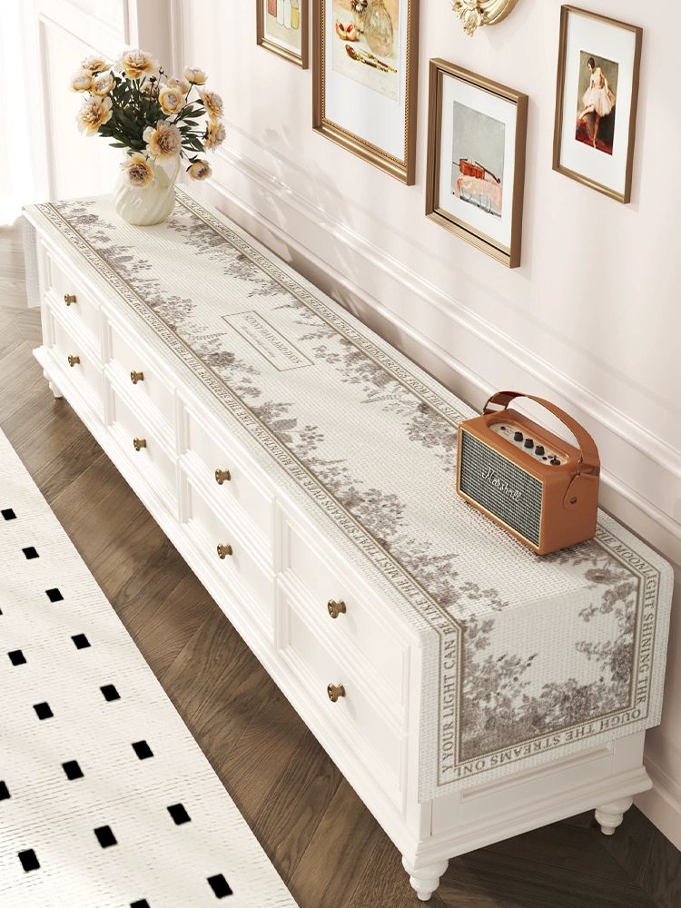 거실장 덮개 티비다이 테이블보 먼지 가리개 천 장식장 앵거스 35x280cm220-240 - 상세 이미지 2