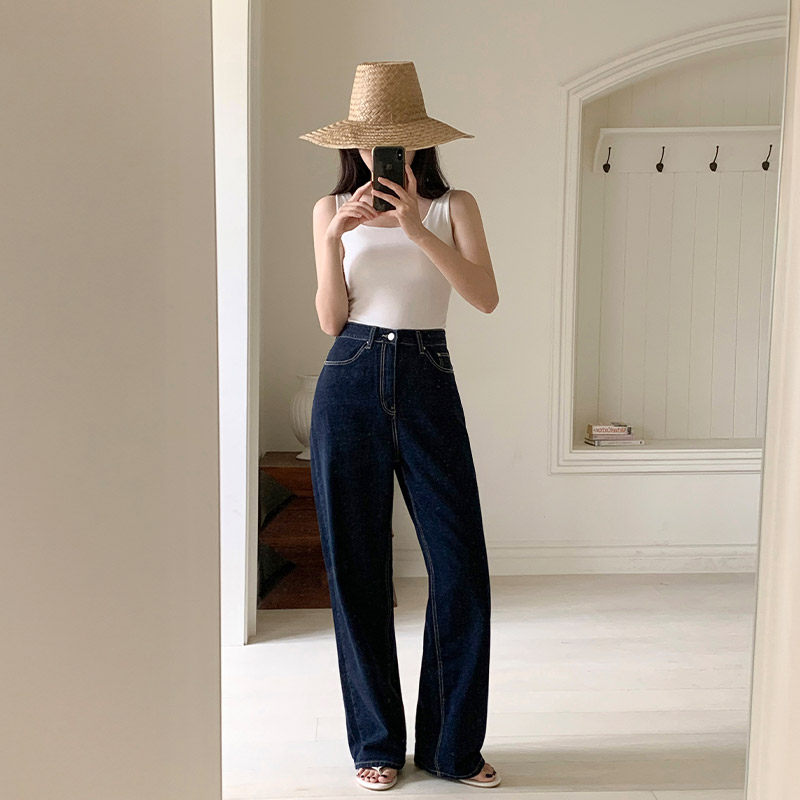 [자체제작] Day Jeans No.66 링사 와이드 스트레이트핏 데님 팬츠 ps5258 이미지 4