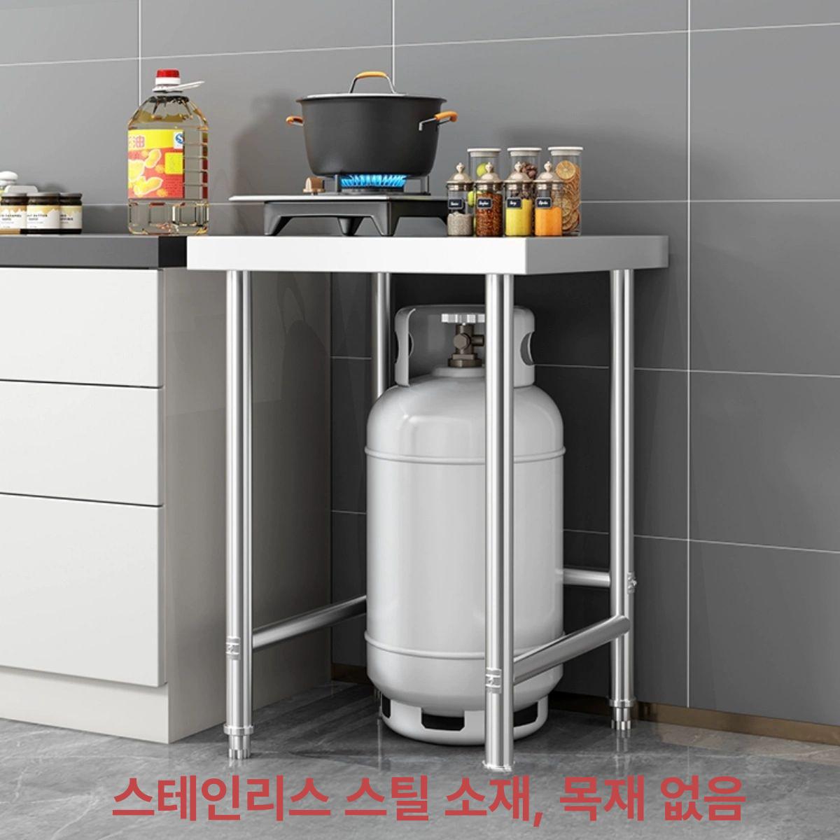 주방 보조 테이블 조리대 이동식 확장형 베이킹 간이 두꺼운 스테인리스 30cmx50cmx80cm 1층 - 상세 이미지 2
