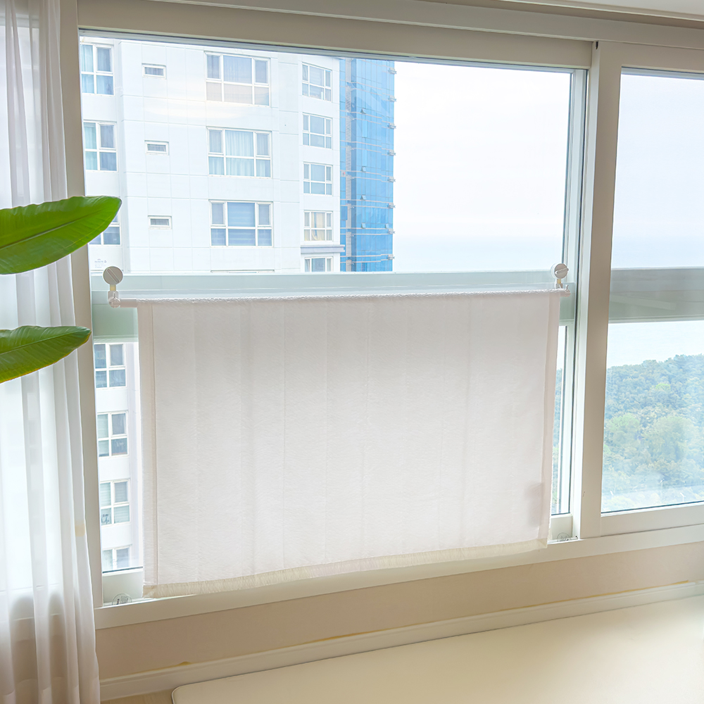 부착식 이불 건조대 창문 유리창 빨래 길이조절 흡착식 이불건조대