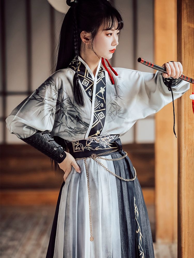 호위무사 한복 여성 공연 의상 무사복 호위 연극 졸사 검정색 S - 상세 이미지 4