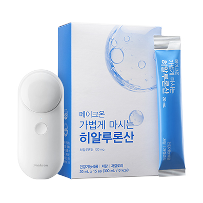 메이크온 젬 소노 테라피 릴리프(저자극 디바이스) + 마시는히알루론산20ml 15개 - 상품 이미지