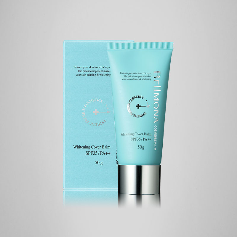 벨모나 화이트닝 커버 밤 50g (SPF35) 벨모나 비비 메이크업베이스+해면+스템셀코코넛마스크1매 - 상품 이미지