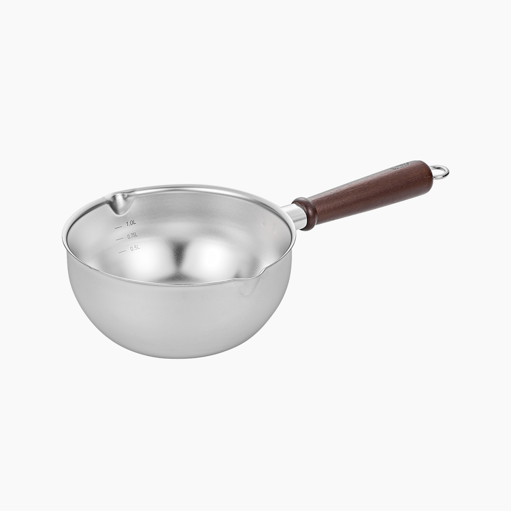 에지리 제노 무연마제 통3중 스텐 국내산 인덕션 편수냄비 이유식 소스팬 18cm