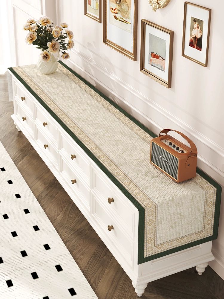 거실장 덮개 티비다이 테이블보 먼지 가리개 천 장식장 앵거스 35x280cm220-240 - 상세 이미지 3