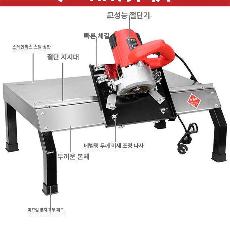 타일면 연삭기 졸리컷 면잡기 직각 테이블 모따기 각도 슬라이드 레일 스테인리스 스틸 테이블상판 - 상세 이미지 3