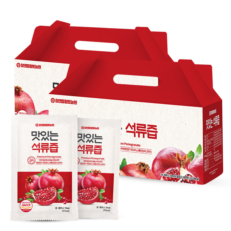 참앤들황토농원 맛있는 석류즙 70ml 30포, 2개