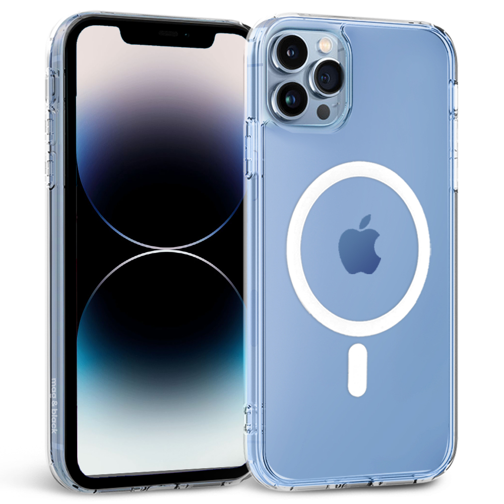 맥앤블랙 2배자력 아이폰 맥세이프 케이스 풀커버 변색없는 생폰 젤리 투명, 아이폰13 미니