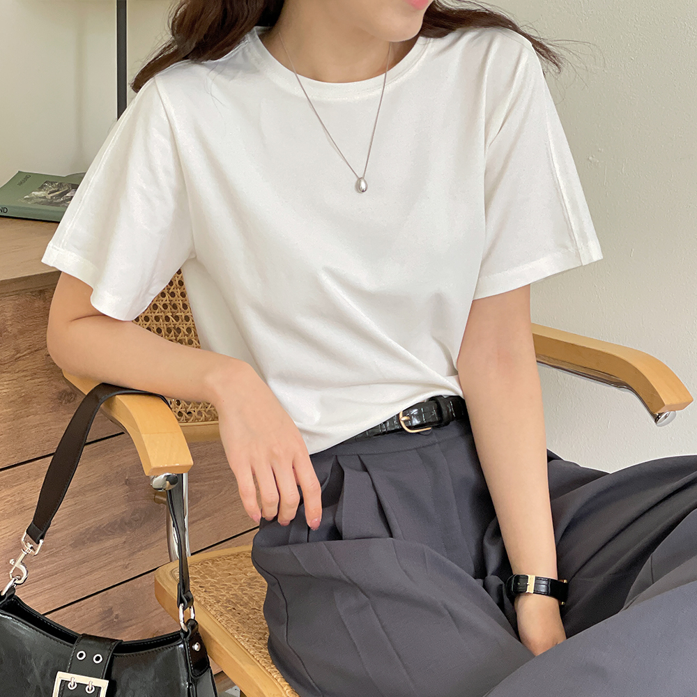 실켓티셔츠 실켓면티 실키티셔츠 - 상세 이미지 2